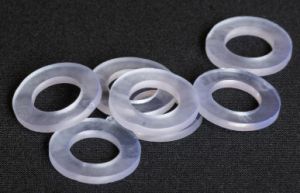 Close-up of precision-molded silicone seals