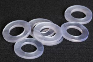 Close-up of precision-molded silicone seals