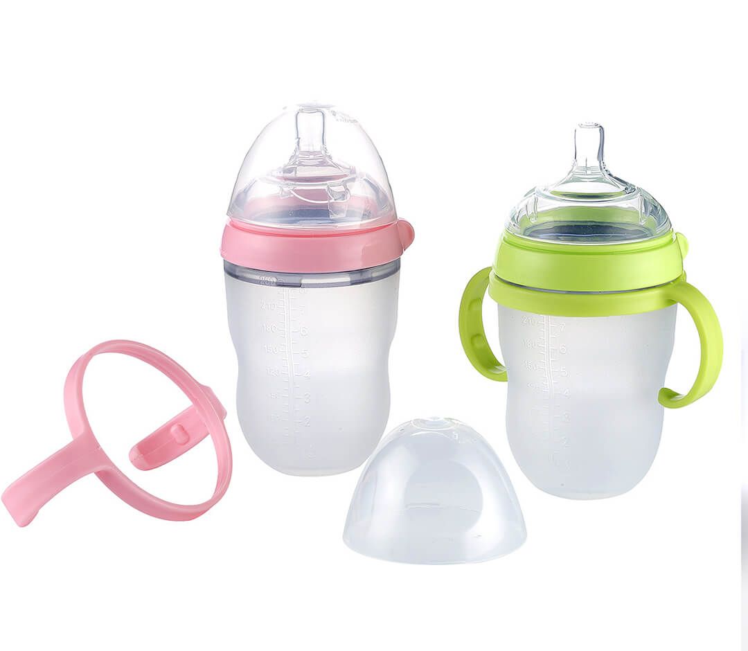 food grade silicone baby bottles, BPA-free baby bottles, silicone feeding bottles